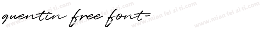 quentin free font字体转换